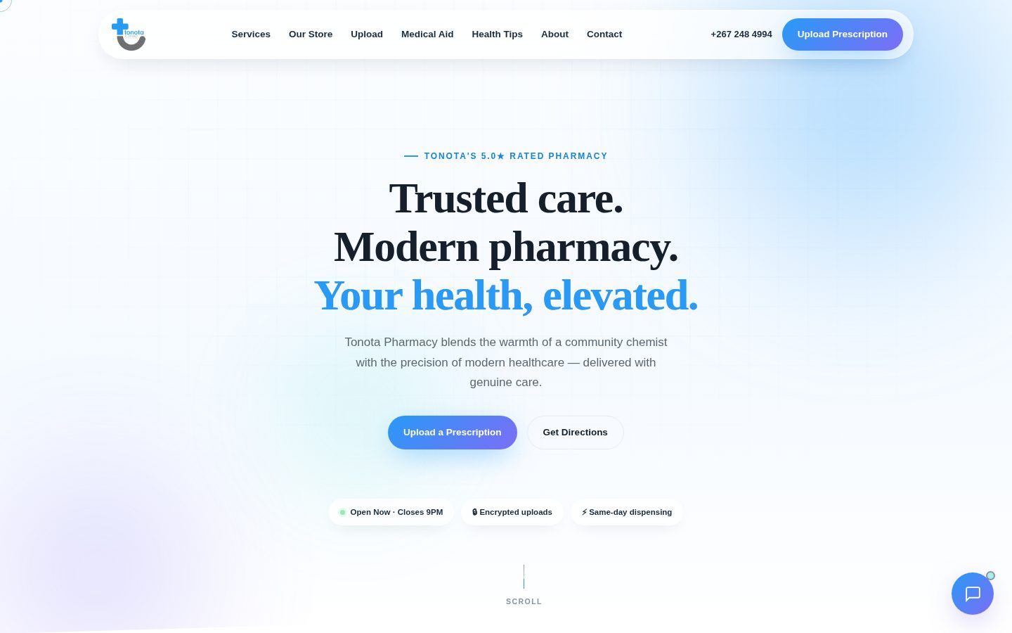 Tonota Pharmacy website preview by Quantara Group